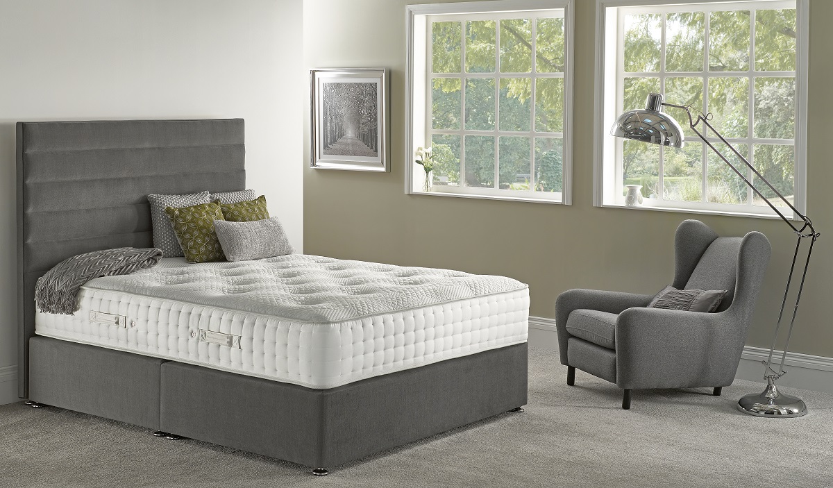 Respa divan and natural mattress in Irish bedroom – FSC certified sustainable bed with eco-friendly materials
