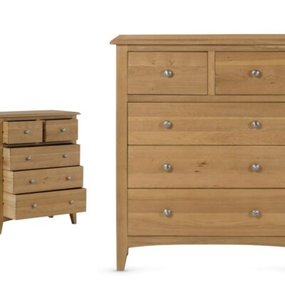 Annaghmore Kilkenny Oak 2 Over 3 Chest Of Drawers