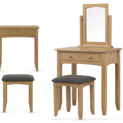 Annaghmore Kilkenny Oak Dressing Table and Stool
