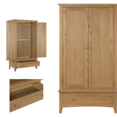 Annaghmore Kilkenny Oak 2 Door Wardrobe