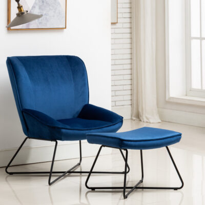 Annaghmore Teagan Chair and Stool - Blue