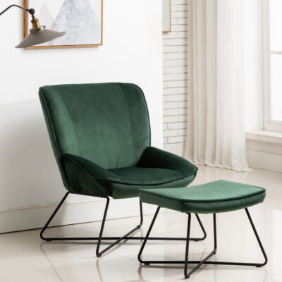 Annaghmore Teagan Chair and Stool - Green
