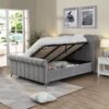 GIE King Size Carlow Gas Lift Bed Grey