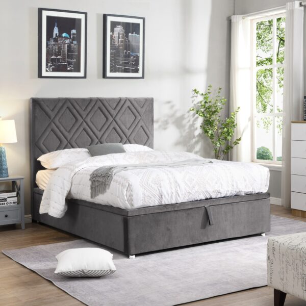 GIE Dublin Gas Lift Bed Grey
