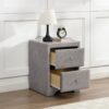 GIE Kilkenny 2 drawer Bedside Cabinet - Silver