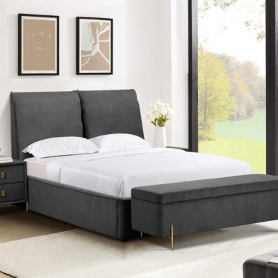 GIE Waterford Double Ottoman Bed Grey