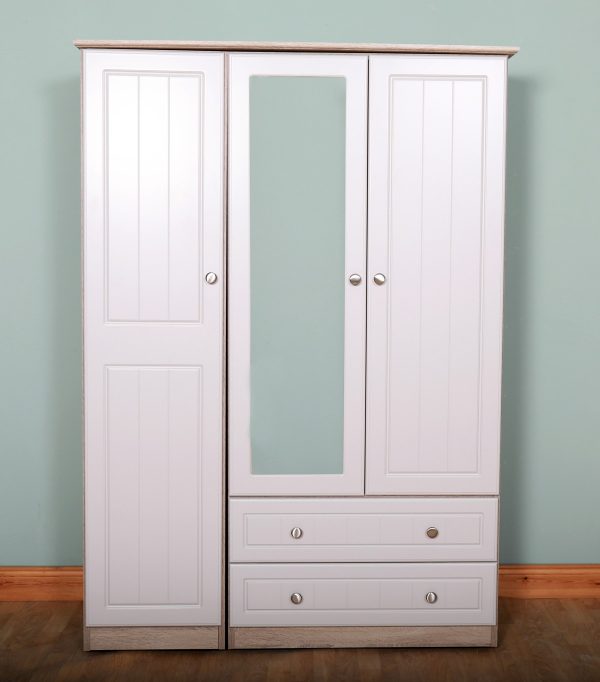 Millwood Eden Combi Wardrobe with Mirror Sonoma Oak Top