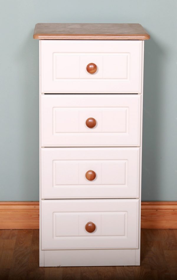 Millwood Eden 4 Drawer Chest with Oak Handles