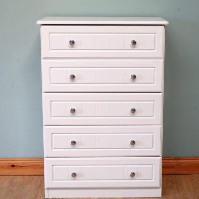 Millwood Eden 5 Drawer Chest with Chrome Handles
