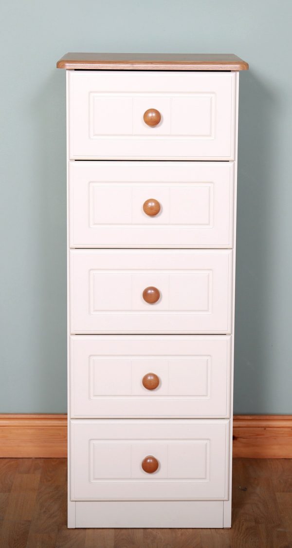 Millwood Eden 5 Drawer Locker with Oak Handles
