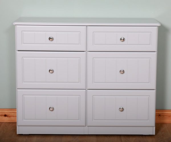 Millwood Eden 6 Drawer Midi Chest Grey
