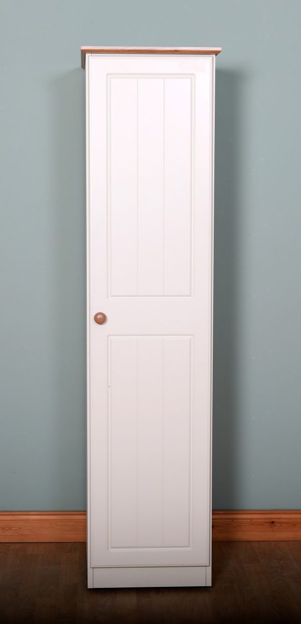 Millwood Eden Single Wardrobe with Oak Top and Handles