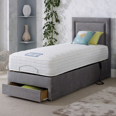Adjust-A-Bed Nova Single Adjustable Divan Bed with One Drawer