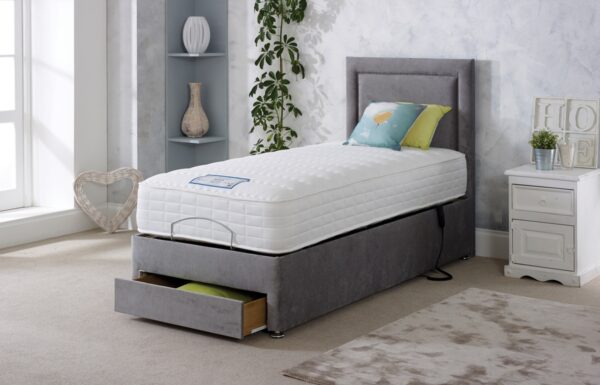 Adjust-A-Bed Nova Single Adjustable Divan Bed with One Drawer