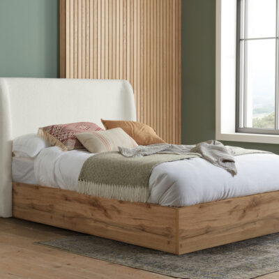 Birlea Halfden Ottoman Double Bed Cream