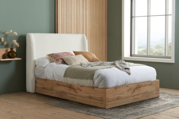 Birlea Halfden Ottoman Double Bed Cream