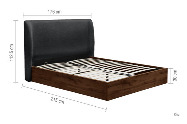 Birlea Halfen King Size Ottoman dimensions