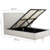 Birlea Lanis Double Ottoman Dimensions