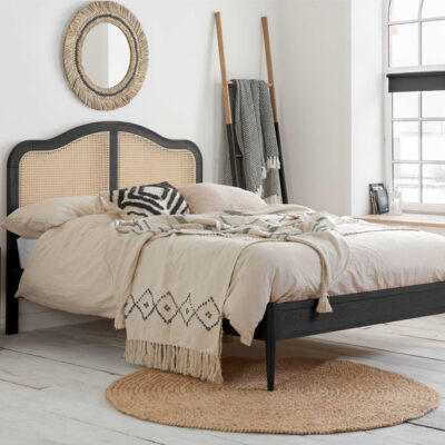 Birlea Leonie Rattan Super King Size Bed Frame - Black