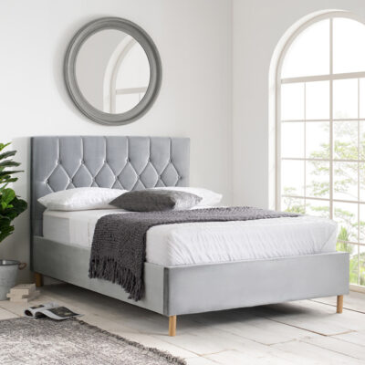 Birlea Loxley Small Double Ottoman Bed - Grey