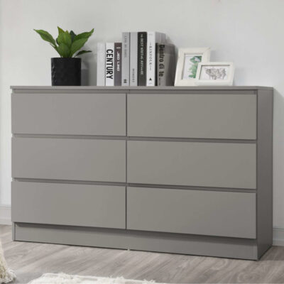 Birlea Oslo 6 Drawer Chest - Grey
