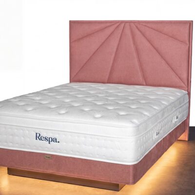 Respa Illuminated Floating Base with Sunset Headboard