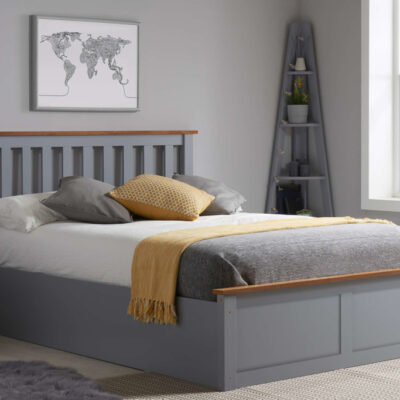 Birlea Phoenix King Size Ottoman Bed Frame - Stone Grey