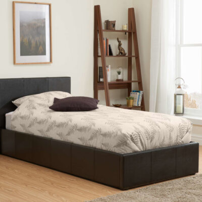 Birlea Berlin Single Ottoman Bed Frame - Brown Faux Leather